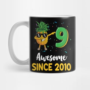 9th Birthday Pineapple Dabbing 9 Years Old Mug